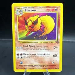Flareon Jungle #19/64 NON-HOLO Rare MP Pokemon Card WotC - Image 1