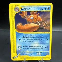 Kingler 50/165 Expedition Base Set Pokemon Card Vintage WOTC Non Holo Rare - LP - Image 1