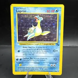 Lapras 10/62 Fossil Holo HP Pokemon Vintage Card - Image 1