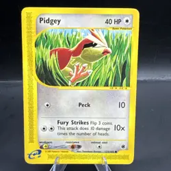 PIDGEY 123/165 - Expedition E-Series Vintage WotC 2002 Pokemon Card - LP - Image 1