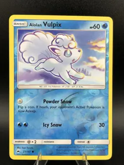 Pokemon Alolan Vulpix and Nine Tails Reverse Holo Card Set of 2 27/147 & 28/147 - Image 2