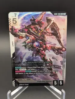 Justice Gundam GD01-066 LR - Gundam Card Game Newtype Rising Foil - Image 1