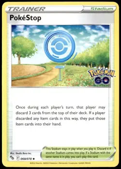 PokeStop 068/078 Pokemon GO TCG Non Holo Pokemon Card Free Shipping! - Image 1