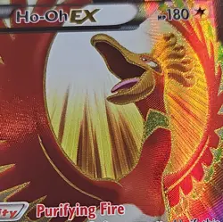 Ho-Oh EX 121/122 Full Art BreakPoint Pokemon Card Legendary Bird of Myth and ... - Image 3