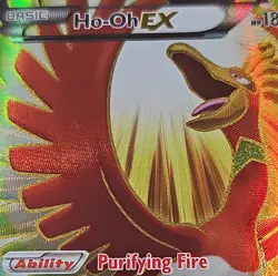 Ho-Oh EX 121/122 Full Art BreakPoint Pokemon Card Legendary Bird of Myth and ... - Image 4