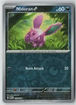 Nidoran Male Reverse Holo NM 032/165 Scarlet & Violet 151 Pokemon Card - Image 1