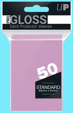 50 ULTRA PRO GLOSS PINK STANDARD SIZE DECK PROTECTOR Card Sleeves mtg ccg tcg - Image 1