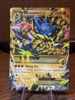Pokemon Lucario EX 113/111 Secret Rare Holo Card Mega Evolution LP/NM - Image 1