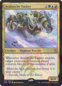 Foil Avalanche Tusker - Khans of Tarkir | MTG Card - Image 1