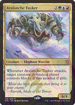 Foil Avalanche Tusker - Khans of Tarkir | MTG Card - Image 4