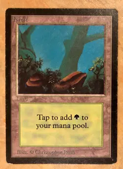 Lot of 2 MTG Beta Forest - Lightly Played Magic the Gathering Beta edition cards - Image 4