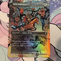 x4 Web-Warriors - Foil - Borderless U MTG Marvel's Spider-Man M/NM, English - Image 1