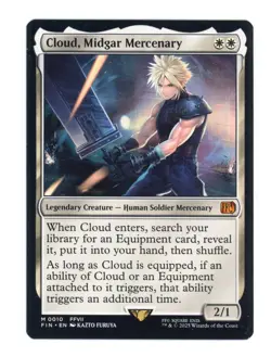 Cloud, Midgard Mercenary M 0010 Regular Final Fantasy Magic the Gathering MTG NM - Image 1