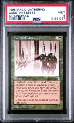 1998 MTG STRONGHOLD CONSTANT MISTS PSA 9 - Image 1