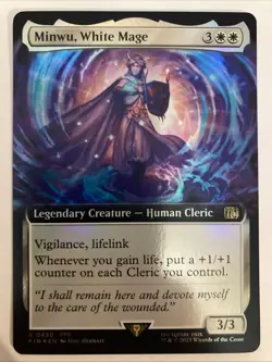 Minwu, White Mage (Extended Art) MTG Final Fantasy Foil R 0430 - Image 1