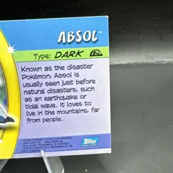 Topps Pokemon Advanced Challenge Absol Foil #1 2004 LP - Image 4