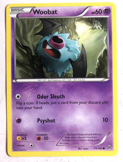 Woobat 71/162 BREAKthrough Pokemon Regular Common LIGHTLY PLAYED LP - Image 1