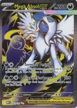 Mega Absol ex Full Art Ultra Rare 161/132 Pokemon Mega Evolution English NM - Image 1