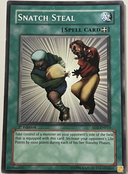 Snatch Steal SD2-EN013 1st Edition YuGiOh TCG Card - Image 1