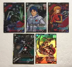Lot of 5 Japanese Mobile Suit Gundam Arsenal Base Master Rare Card set - Image 1