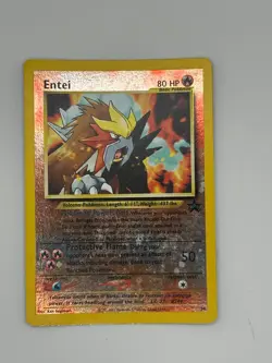 POKEMON CARD Entei Reverse Holo Foil #34 BLACK STAR PROMO LP - Image 1