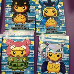 FULL PONCHO PIKACHU Set ! Pokemon Merry XMas Card Database Cards! 9 Cards NM - Image 4