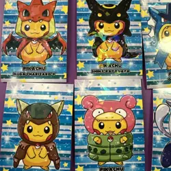 FULL PONCHO PIKACHU Set ! Pokemon Merry XMas Card Database Cards! 9 Cards NM - Image 5