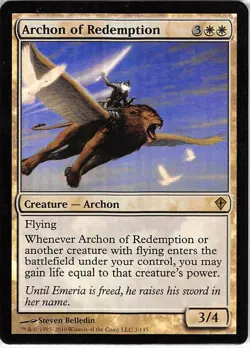 Archon of Redemption *FOIL Rare* Magic MtG x1 Worldwake SP - Image 1