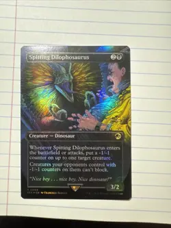 Spitting Dilophosaurus (Borderless) Universes Beyond: Jurassic World Foil - Image 1