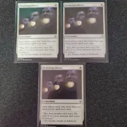 3x Deafening Silence - Throne of Eldraine: #10 Non Foil NM/LP MTG - Image 1