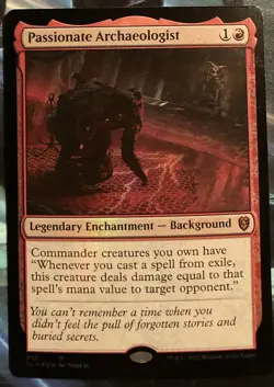 MTG PASSIONATE ARCHEOLOGIST FOIL MAGIC THE GATHERING MYTHIC RARE COMMANDER - Image 1