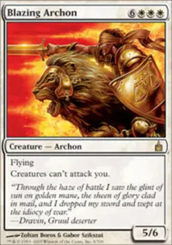 1x Blazing Archon Heavy Play, English Ravnica: City of Guilds MTG Magic - Image 1