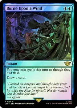 Borne Upon a Wind FOIL - 0044 - Rare - Lord of the Rings LTR MTG - Image 1