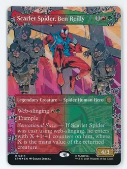 Scarlet Spider, Ben Reilly FOIL (Borderless) #0214 MTG Marvel's Spider-Man Magic - Image 1