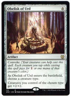 OBELISK OF URD 115 MAGIC: THE GATHERING, ZENDIKAR RISING COMMANDER (ZNC) RARE - Image 1