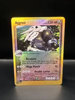 Pokemon Aggron Reverse Holo Ruby & Sapphire Set Card 1/109 - Image 1