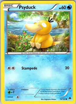 Pokemon TCG Psyduck XY BREAKpoint 16/122 Regular Common Card NM - Image 1