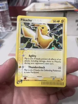 Pokemon TCG. Pikachu 012 Nintendo Black star Promo Holo 2003 E-reader GEM NM - Image 1