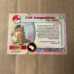 Kangaskhan #115 Topps Blue Label TV Animation Edition Non Holo Pokemon 1999 - Image 2