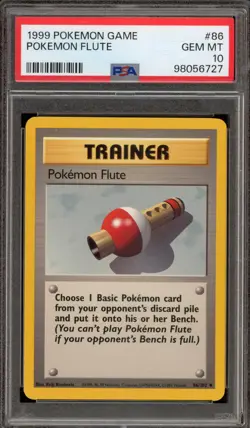 Pokemon Flute Base Set Unlimited #86 PSA 10 Gem Mint - Image 1