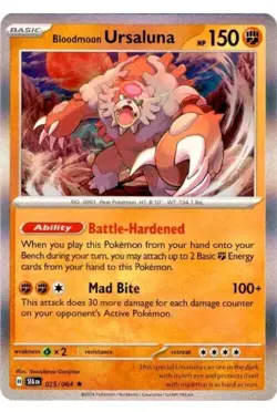 Pokemon TCG Shrouded Fable Bloodmoon Ursaluna 025/064 Holo Rare - Image 1