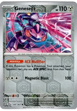 Pokemon TCG Shrouded Fable Genesect 040/064 Reverse Holo Uncommon - Image 1