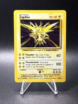 Zapdos 16/102 Holo Rare Pokemon 1999 Unlimited Base Set - Image 1