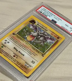 1999 1st Edition Pokemon Fossil Aerodactyl Holo #1/62 PSA 8 NM MT STUNNING! - Image 4