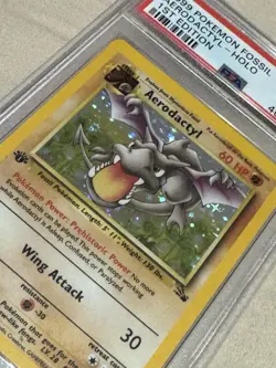 1999 1st Edition Pokemon Fossil Aerodactyl Holo #1/62 PSA 8 NM MT STUNNING! - Image 5