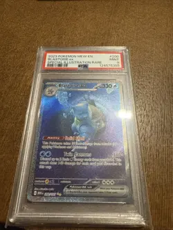 Pokemon 2023 Blastoise EX Special Illustration Rare #200/165 PSA 9 Mew En-151 - Image 3