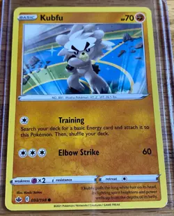 Kubfu 093/198 SWSH06 Chilling Reign Pokemon LP - Image 1