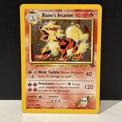 Pokemon TCG Blaine's Arcanine Gym Challenge 1/132 Holo Unlimited Rare - Image 1