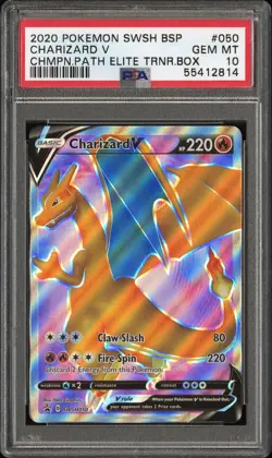 2020 Pokemon Swsh Black Star Promo Charizard V #050 PSA 10 - Image 1