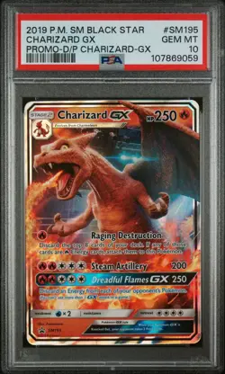 2019 Pokemon Charizard GX HOLO SM195 Black Star Promo Sun & Moon - PSA 10 GEM MT - Image 3